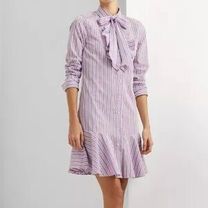 Lauren Ralph Lauren Tie Neck Shirtdress NWT